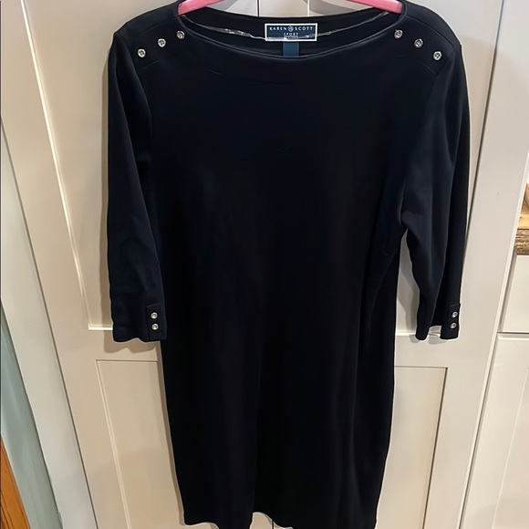 Karen Scott Black Dress - Picture 1 of 4